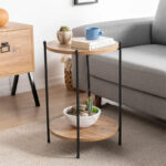 Side table Tsouki oak-black D40x60CM - Слика 2