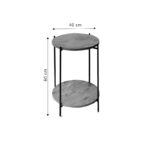 Side table Tsouki oak-black D40x60CM - Слика 3