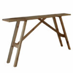 Конзола Рузвелт од цврсто борово дрво 35мм орев 119x29x80см