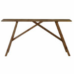 Console Roosevelt solid pine wood 35mm walnut 119x29x80cm - Слика 3