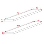 Wall shelf Tipina pine wood in natural shade 50x8.5x4cm - Image 3