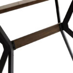 Laluka table with black metal legs in walnut shade 120x70x74cm - Слика 4