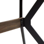 Laluka table with black metal legs in walnut shade 120x70x74cm - Слика 5