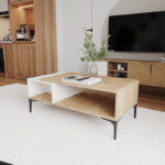 Lasati coffee table in white-oak shade 90x50x37cm - Слика 2