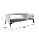 Lasati coffee table in white-oak shade 90x50x37cm - Слика 4