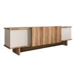 Aramos TV cabinet in walnut-cream shade 180x33x50cm