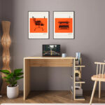 Toska work desk in oak-anthracite shade 114x56x76cm - Слика 2