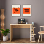 Toska work desk in oak-sandstone shade 114x56x76cm - Слика 2