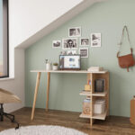 Volet work desk in oak-anthracite shade 114x56x76cm - Слика 2