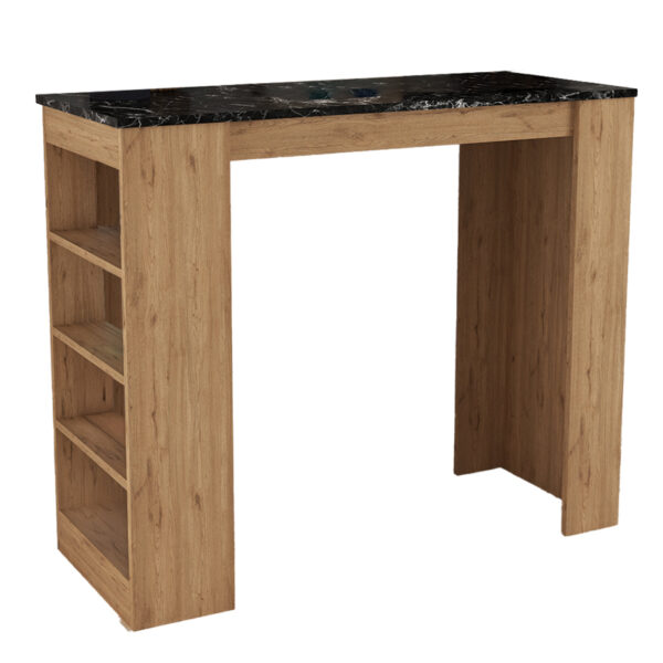 Birma bar table in oak shade with marble look 120x51.5x102cm