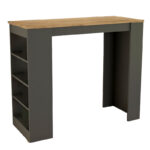 Birma bar table in oak-anthracite shade 120x51.5x102cm