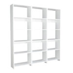 Rabuku bookcase in white shade 146x22x160cm