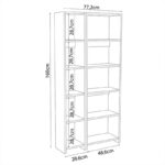Alkathi bookcase in white shade 77x22x160cm - Слика 3