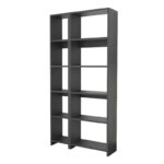 Alkathi bookcase in anthracite shade 77x22x160cm