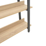 Almond bookcase in oak-black shade 120x29x185cm - Слика 4