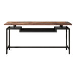 Onole console in walnut - black metal 180x35x82cm - Слика 4
