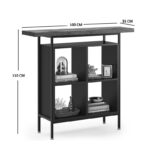 Stolik bar table in walnut-black shade 100x35x110cm - Слика 4