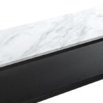 Castel I console in white marble look - black metal 120x35x80cm - Слика 6