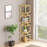 Kubo metal floor rack in gold shade 30x30x150cm - Слика 2