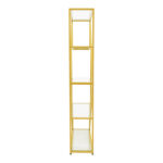 Aylan shelf glass - metal in gold tone 100x30x200cm - Слика 3