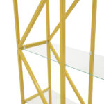 Aylan shelf glass - metal in gold tone 100x30x200cm - Слика 4