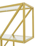 Aylan shelf glass - metal in gold tone 100x30x200cm - Слика 5