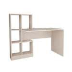 Work desk with bookcase Dustin in light gray 118x56x112cm