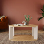 Solka table in oak shade with light gray 90x56x40cm - Слика 3