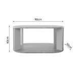 Solka table in oak shade with light gray 90x56x40cm - Слика 4