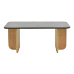 Beca table in oak-black shade 100x60x42cm - Image 2