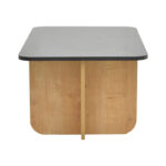 Beca table in oak-black shade 100x60x42cm - Image 3