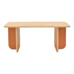 Boca table in oak-brick  shade 100x60x42cm - Слика 2