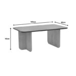 Boca table in oak-brick  shade 100x60x42cm - Слика 5