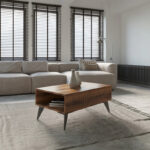 Marla table in walnut shade 90x56x40cm - Слика 2