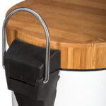 Thash can 3L Nature metal in white color-natural - Image 3