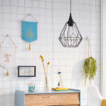 Ceiling light Flave Ε27 in black color D19x132cm - Image 2