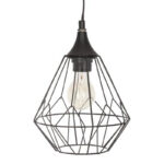 Таванска светилка Flave Е27 во црна боја D19x132 см