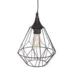 Ceiling light Flave Ε27 in black color D19x132cm - Image 4