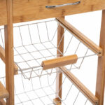 7-Tier trolley Esla bamboo natural-white 73,5x37x86cm - Image 3