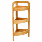 Floor shelf unit Jabez bamboo natural 23x23x61cm