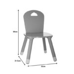 Children's chair Playful grey 32x31.5x50cm - Image 3
