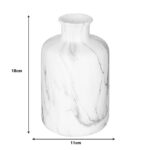 Vase Desel ceramic in marble look color D11x18cm - Image 2