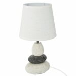Table lamp Rockgem Ε27 ivory-anthracite D18x33cm