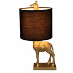 Giraffe table lamp E27 black-gold 22.5x20x42cm