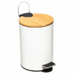 Waste bin 3L Nature metallic white-natural