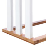Floor hanger Tower MDF-bamboo white-natural 55x24x82cm - Слика 2