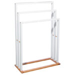 Floor hanger Tower MDF-bamboo white-natural 55x24x82cm