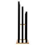 Floor hanger Tower MDF-bamboo black-natural 55x24x82cm - Слика 3