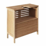 Bathroom bench for sink Sicela in natural color 60x28x80cm - Image 4