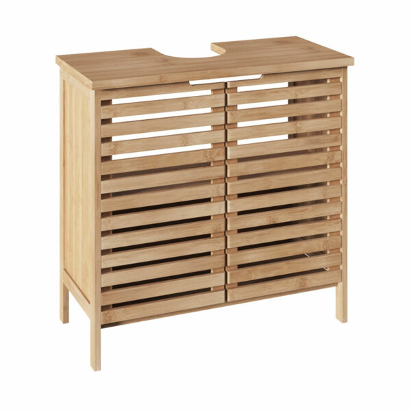 Bathroom bench for sink Sicela in natural color 60x28x80cm